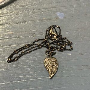 Elegant Pave Diamond Leaf Pendant Necklace